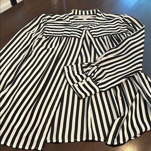 LOFT Monochrome Striped Top